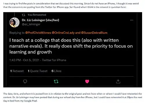 Reply to building principal email about concerns about social media